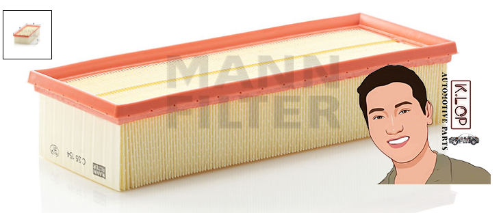 C35154 ไส้กรองอากาศ (VW) BETTLE5C,GOLFVI,T5,SROCCO3,PASSATCC357 : MANN-FILTER แท้นำเข้ายุโรป
