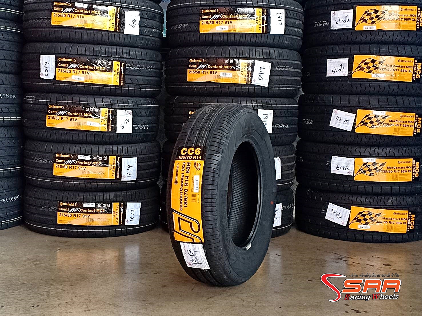 CONTINENTAL CC6 185/70R14 ยางใหม่ปี19 เส้นละ 1,500 บาท