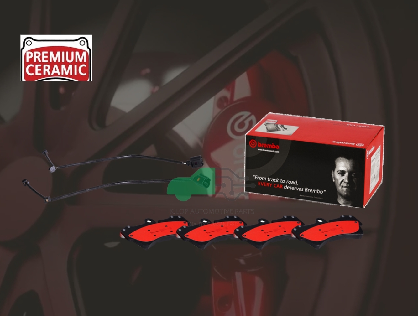 P85 065N ผ้าเบรกหน้า (แท้ BREMBO รุ่น Ceramic) CAYENNE 955 (3.2 3.6 4.5 4.8Turbo) จาน 350mm, Audi Q7 #ปั้ม Brembo 18Z (6Pot)