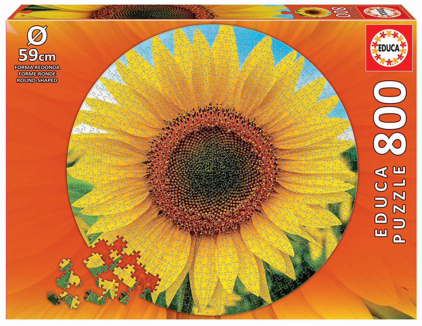Educa - Sunflower (Round-Shaped) 800 pcs.