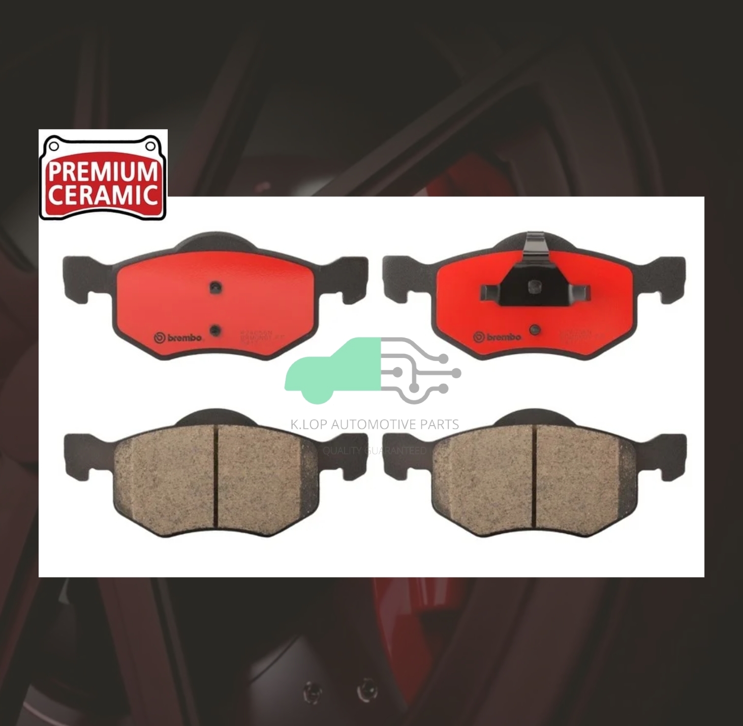 P24 056N ผ้าเบรกหน้า (แท้ BREMBO รุ่น Ceramic) FORD ESCAPE (2.0 2.3 3.0) 03-12
