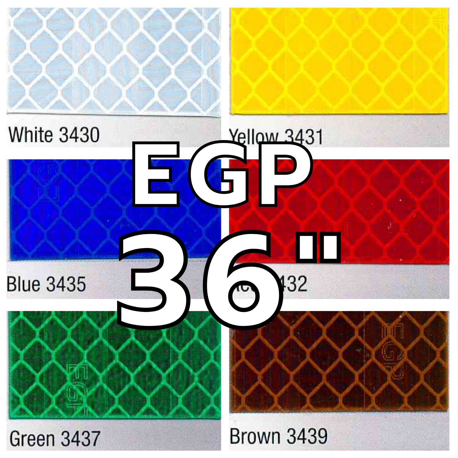 สติ๊กเกอร์สะท้อนแสง เอ็นจิเนียร์ 3M กว้าง 36 นิ้ว X 45.72 เมตร แท้ Engineering GRADE Prismatic EGP งานจราจร