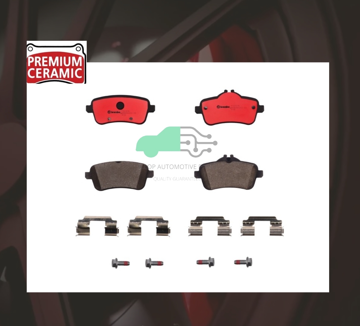 P50 101N ผ้าเบรกหลัง (แท้ BREMBO รุ่น Ceramic) BENZิ GLE500 W166, GL X166, GLE Coupe C292