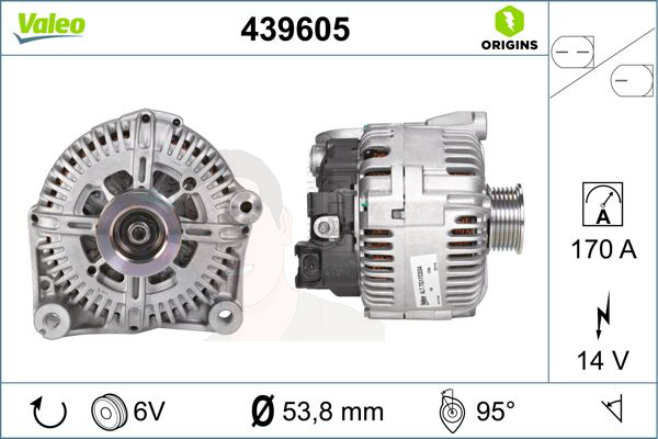 439605 ไดชาร์จ Valeo รุ่น BMW M57 N47 E70(X5)/E71 (X6)