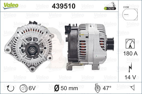 439510 ไดชาร์จ Valeo รุ่น BMW N62 E53(X5)/ E60/E63 (Series6)/ E65 E66 (Series7)