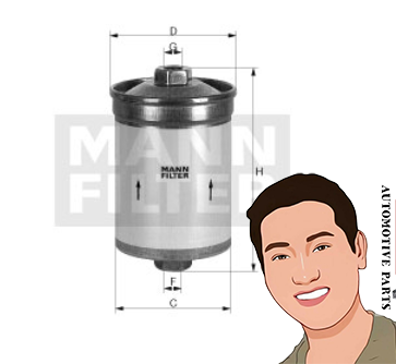 WK618 กรองเบนซิน VW PASSAT 32/33, SCIROCCO I (53) / OE : 431 133 511 A : MANN-FILTER แท้นำเข้ายุโรป