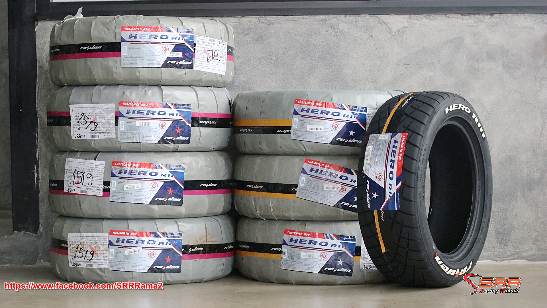 RAIDEN HERO R111 195/50R15 ยางขอบขาว ยางใหม่ปี19 เส้นละ 1,750 บาท