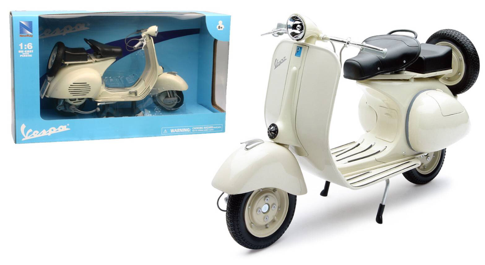 Vespa โมเดลรถมอเตอร์ไซด์เหล็ก เวสป้า scale 1:6 (ปลีก-ส่ง)