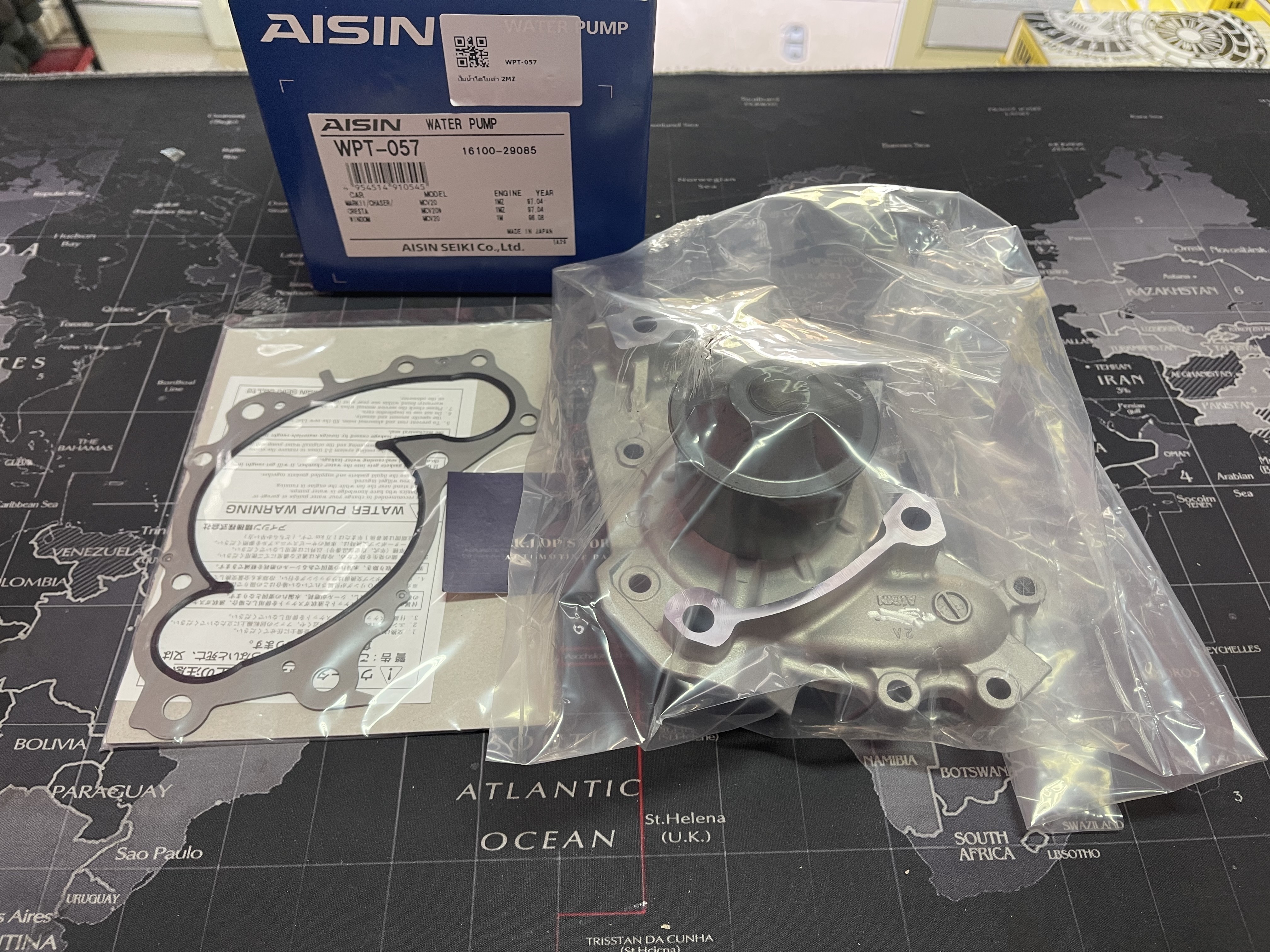 WPT-057 ปั้มน้ำแท้ AISIN MADE IN JAPAN : TOYOTA ALPHARD (3.0L) (เครื่องยนต์ 1MZFE) ปี2003-2008