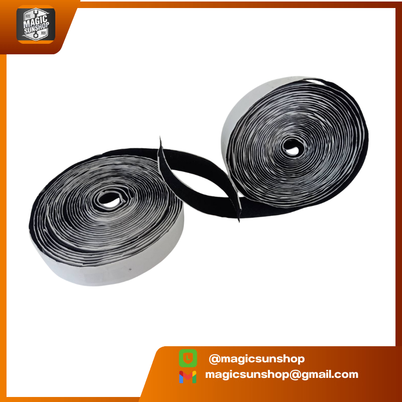901031 เทปตีนตุ๊กแกสีดำ มีกาว 25MM (1") x 6 M Velcro Self-adhesive Tape (Black) 2.5ซม. x 6 ม. ดำ