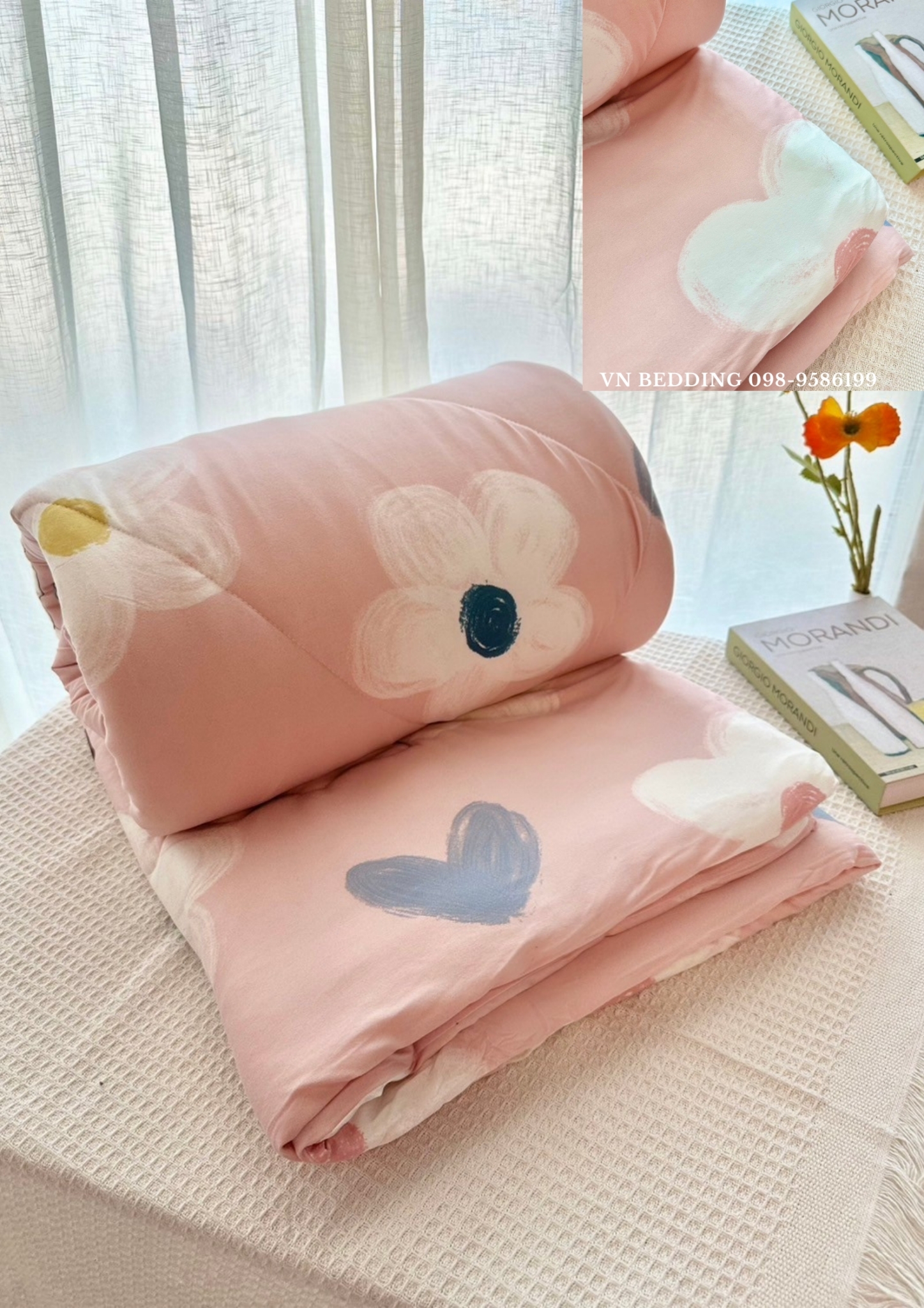 ผ้านวมใยไหมนม 6 ฟุต (6ผืนคละลาย)