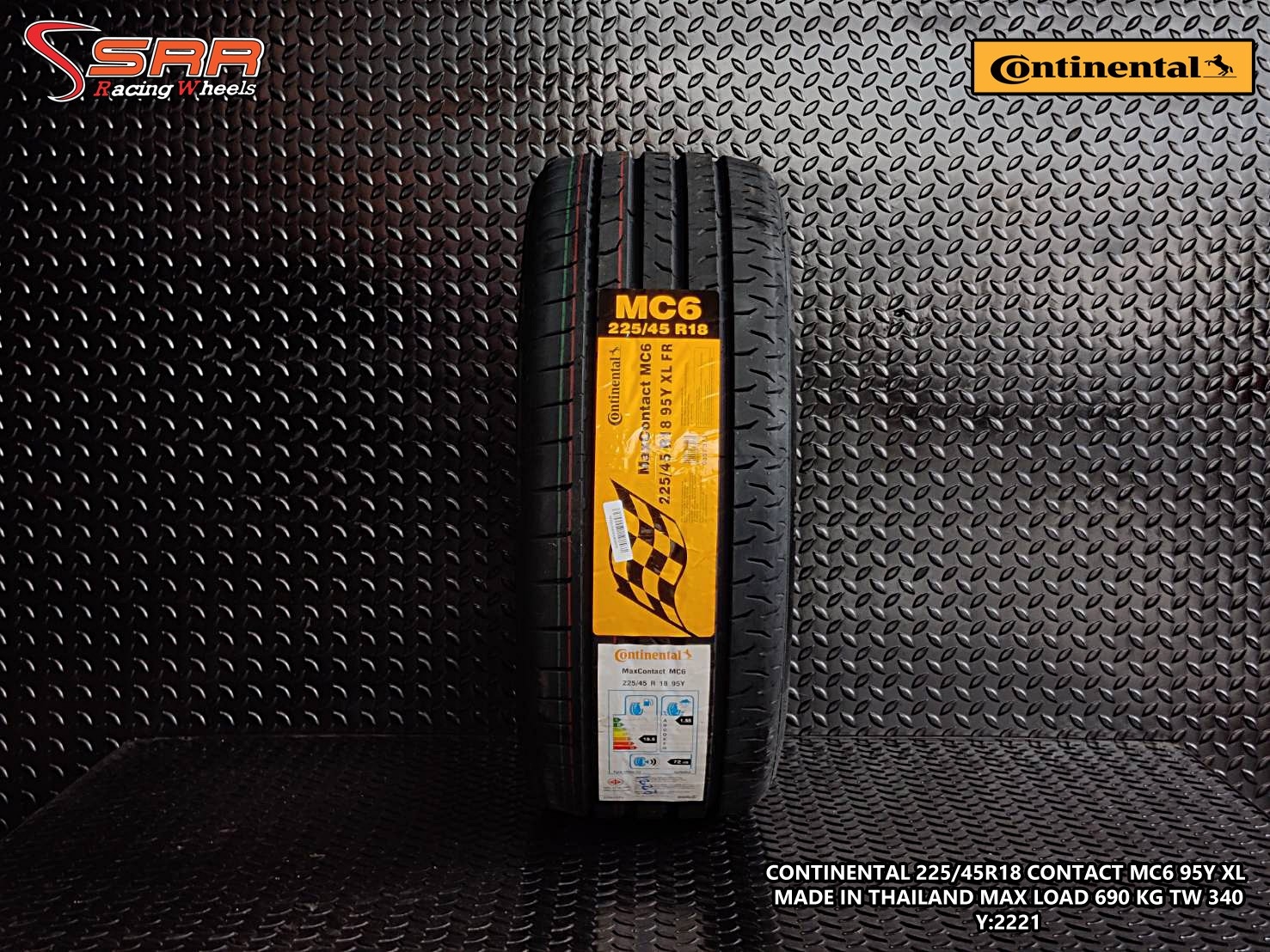 CONTINENTAL MAXCONTACT MC6 225/45R18 ยางใหม่ปี2021 ราคาพิเศษ