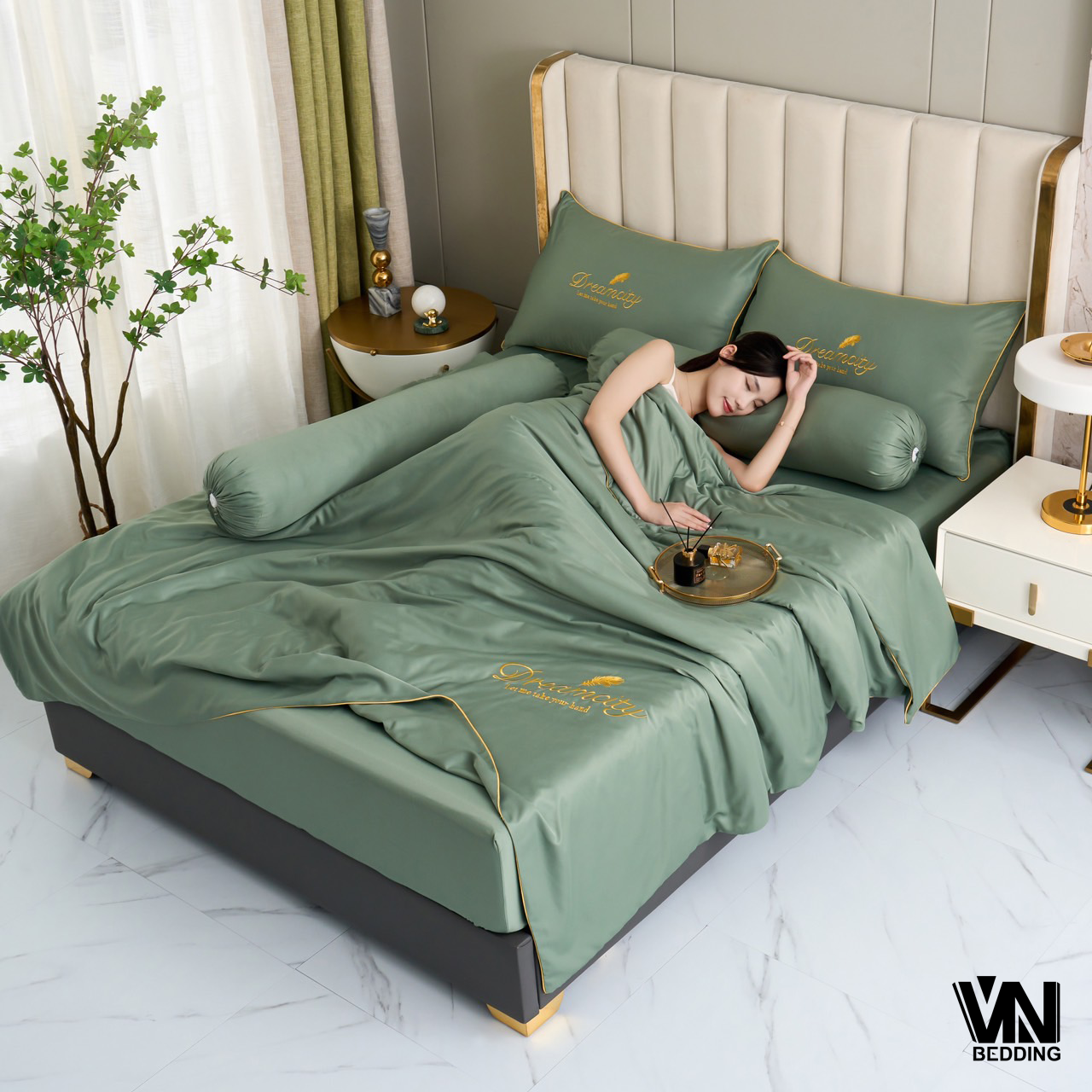 ชุดนวมใยไหมซาติน 7 ฟุต (6ชุด)