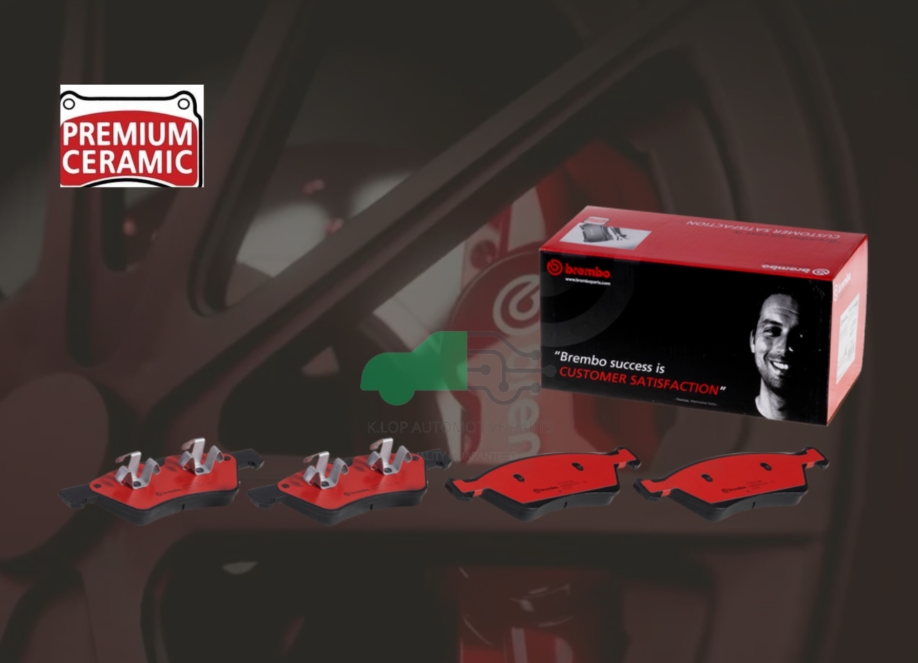 P50 063N ผ้าเบรกหน้า BREMBO รุ่น Ceramic) BENZิ M-Class W164 (280d 300d 320d 350d 420d 500d), R-Class W251