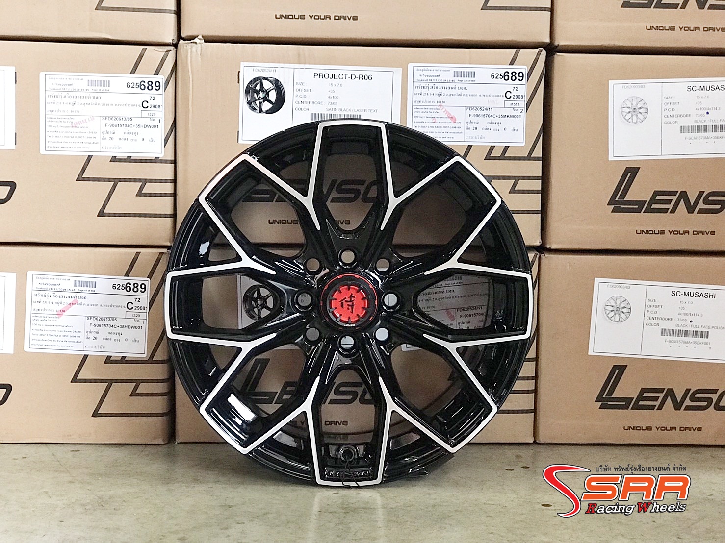 LENSO SAMURAI SC-MUSASHI ขอบ15 ET35 4x100/114.3 BKF