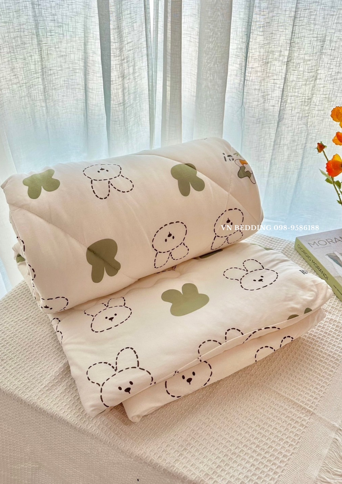 ผ้านวมใยไหมนม 6 ฟุต (6ผืนคละลาย)