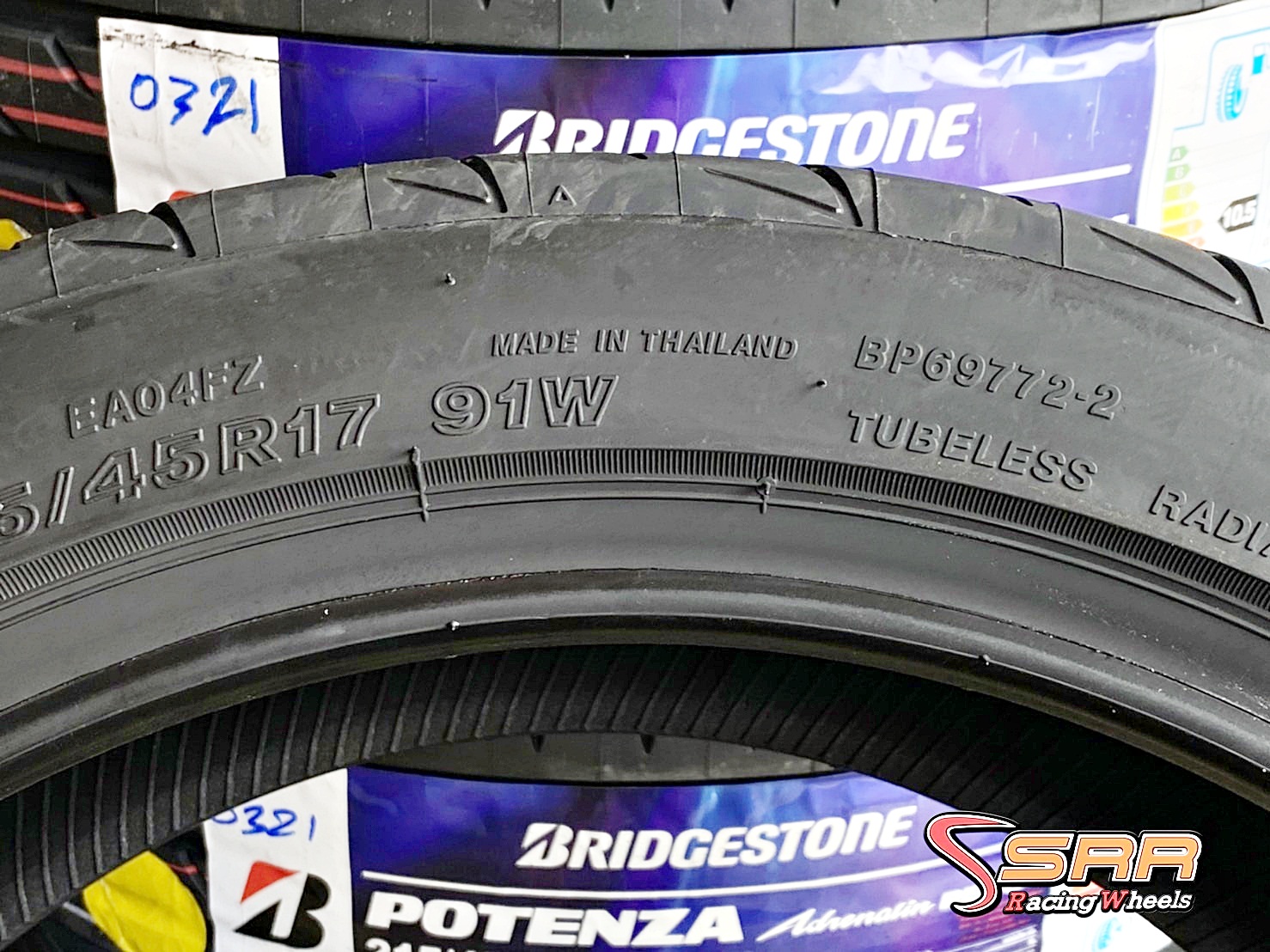BRIDGESTONE RE004 215/45R17 ยางเข้าใหม่ ปี2021 ราคาพิเศษ ที่SRR