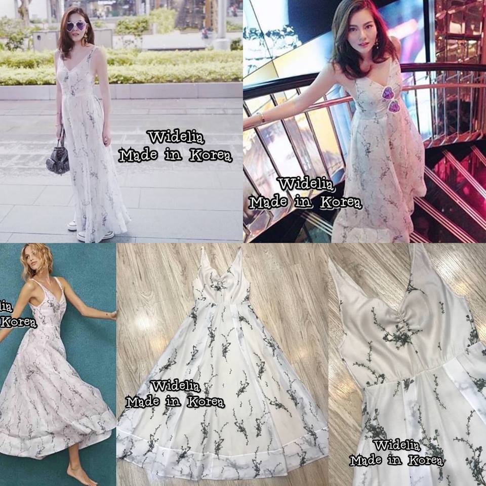 H&M Dress >>เดรส แขนกุดคอวี จับจีบย่นสวยช่วงหน้าอกเล็กน้อย