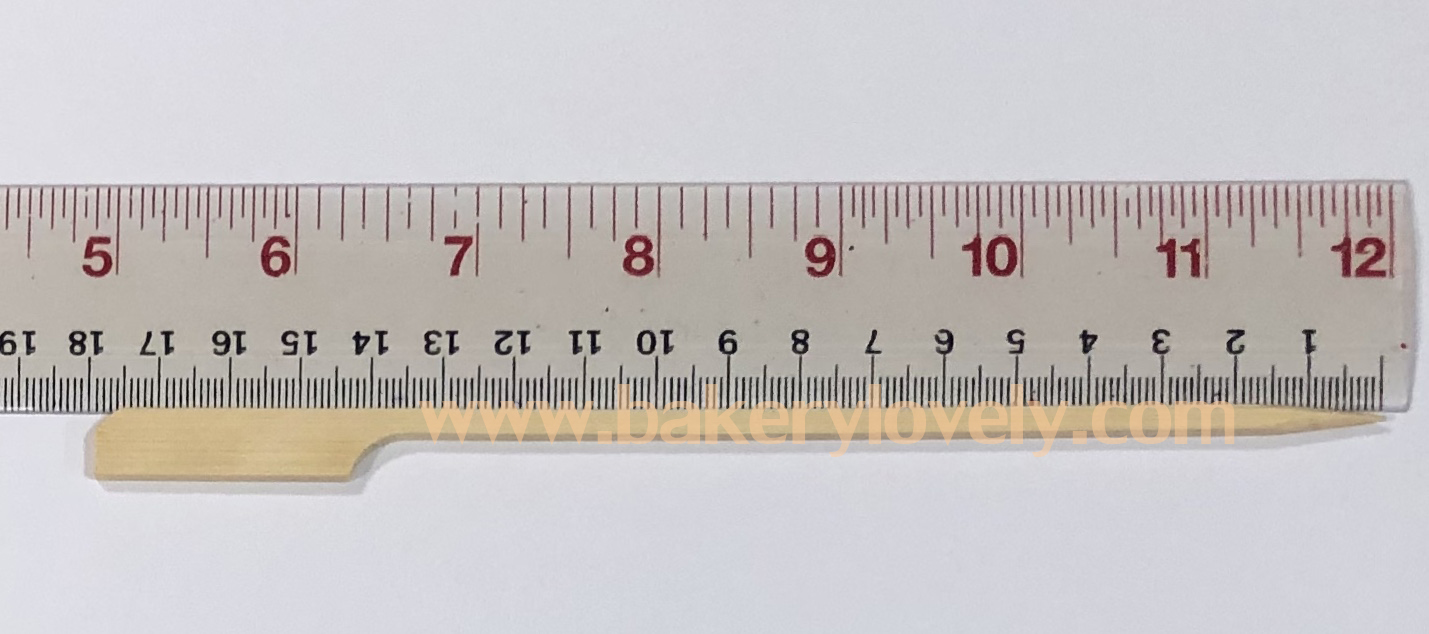 ไม้เสียบหัวธง เกรด A ยาว 18 cm เหลี่ยม