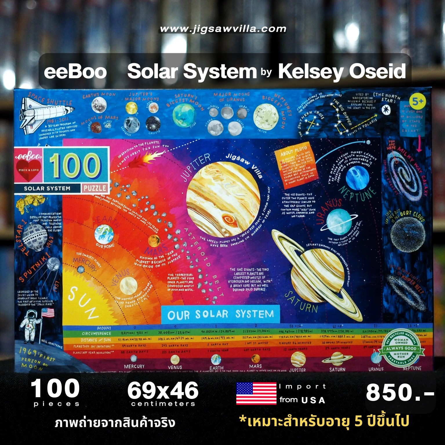 eeBoo - Solar System by Kelsey Oseid 100 pcs.