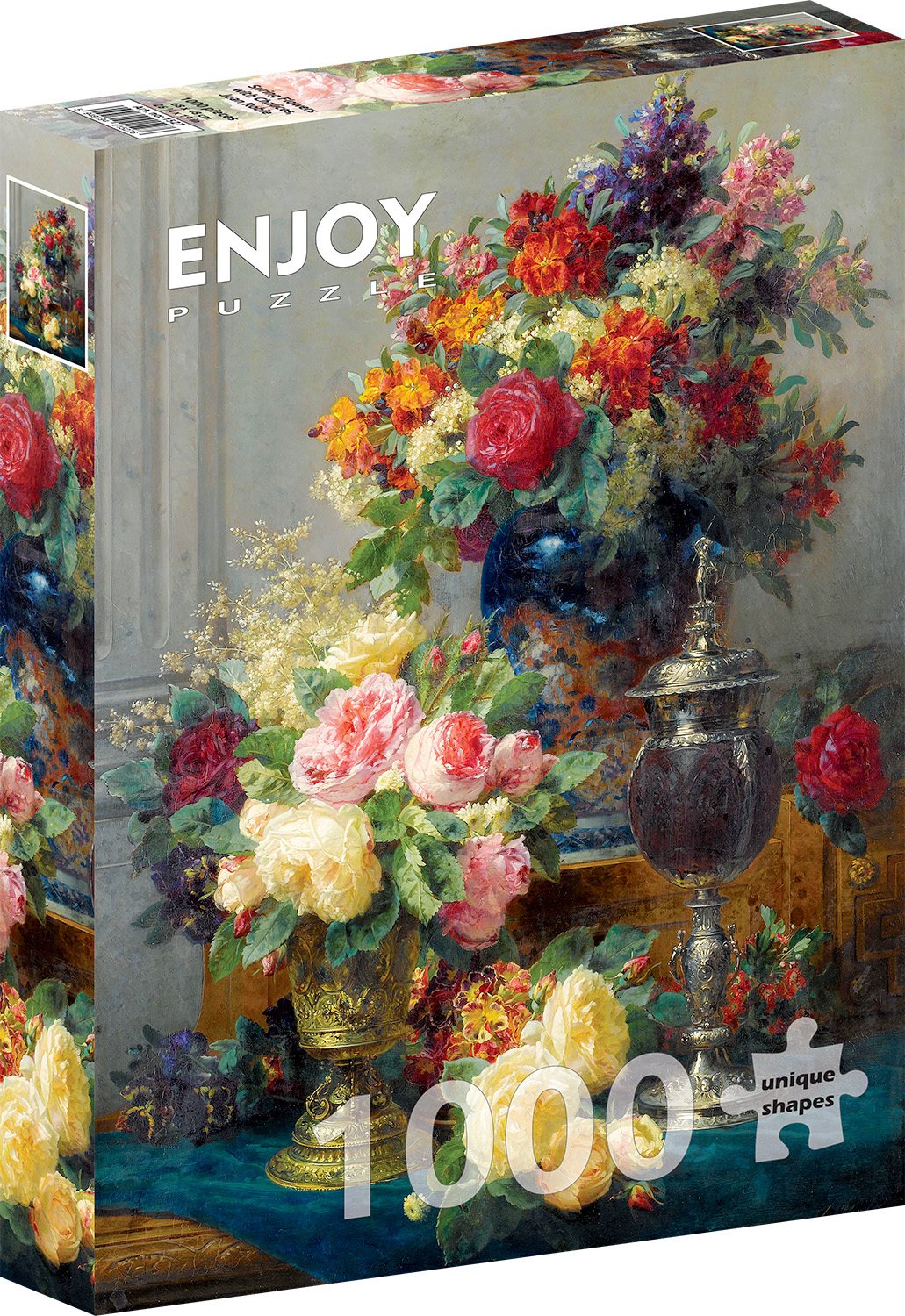 Enjor Puzzle - Spring Flowers with Chalices by Jean Robie Baptiste 1000 pcs.