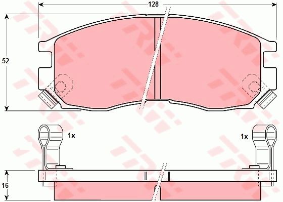 ผ้าดิสเบรค(หน้า) TRW MITSUBISHI Space Runner, Space Wagon 1.8, 2.0 GLXi '91-97