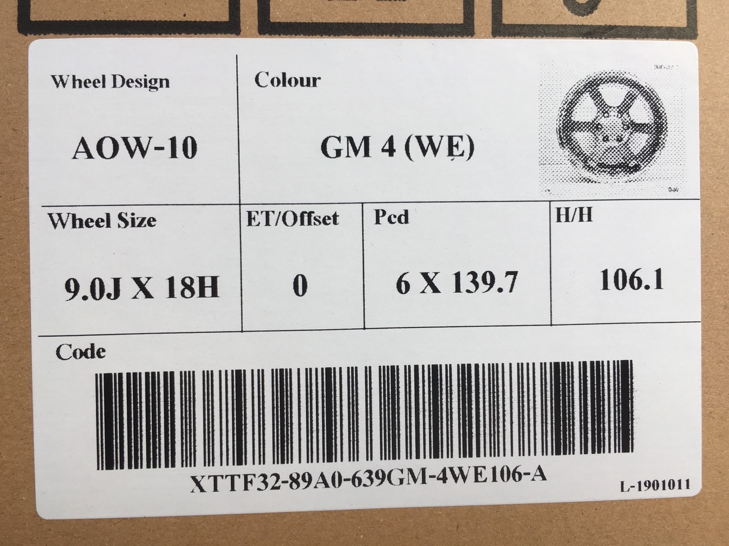 TE37 AOW-10 Flow Forming ขอบ18 นิ้ว GM 4 (WE)