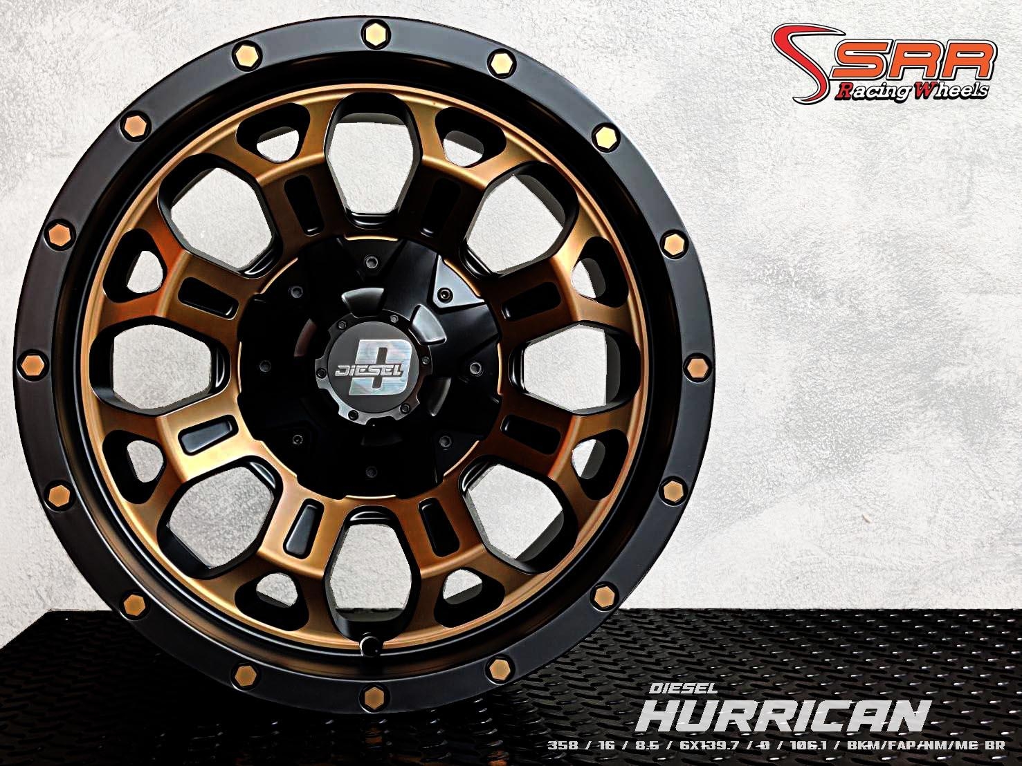 DIESEL HURRICAN ขอบ16 6x139.7 ET0 BKM/FAP/NM/MC BR ราคาพิเศษ