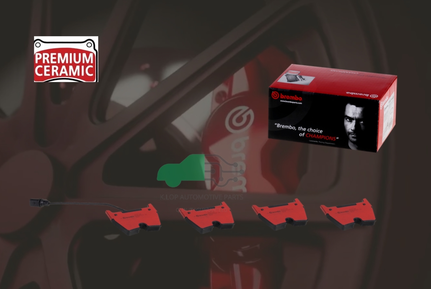 P85 078N ผ้าเบรกหน้า (แท้ BREMBO รุ่น Ceramic) Audi A6 C5 (RS6 Quattro) (Brembo 8 pot Caliper) 02-05