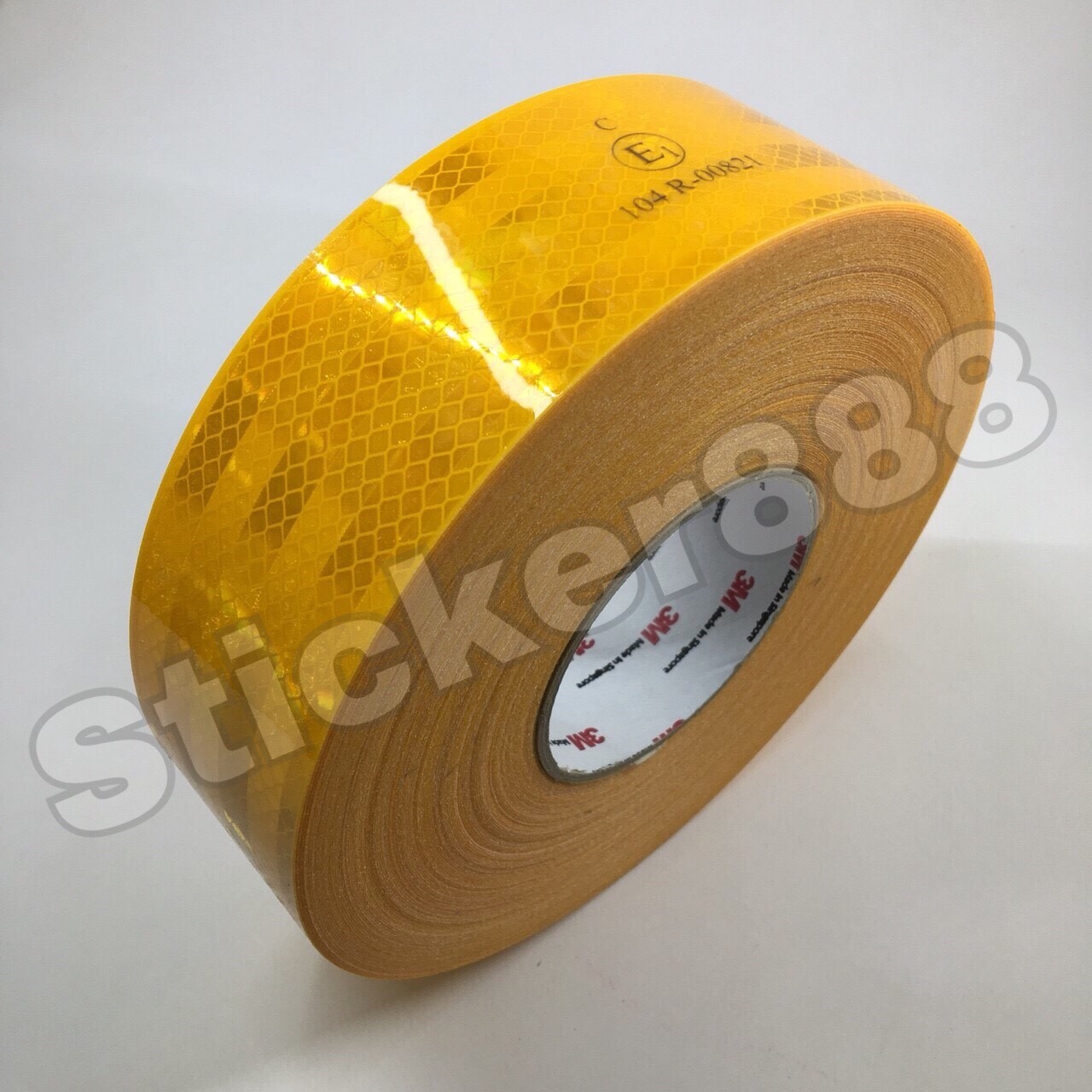 สติ๊กเกอร์สะท้อนแสง ติดรถ สีเหลือง 3M แท้ 55 mm x 50M 983-71 Conspicuity marking (Yellow)