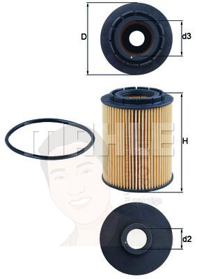 OX 160D กรองน้ำมันเครื่อง Caravelle T5 3.2 V6, Vento, A8 4.2 V8 ยี่ห้อ MAHLE