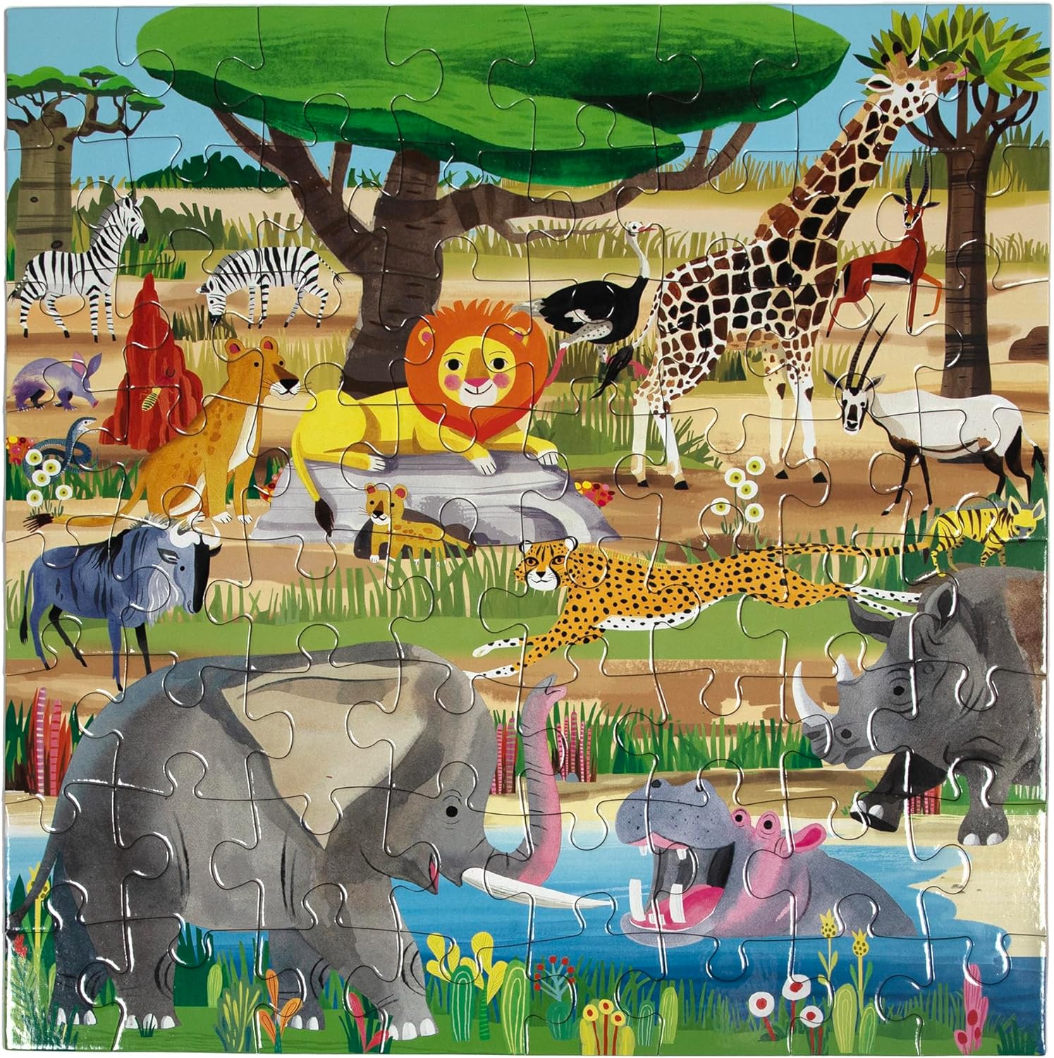 eeBoo - Savanna (38x38 cm.) 64 pcs.