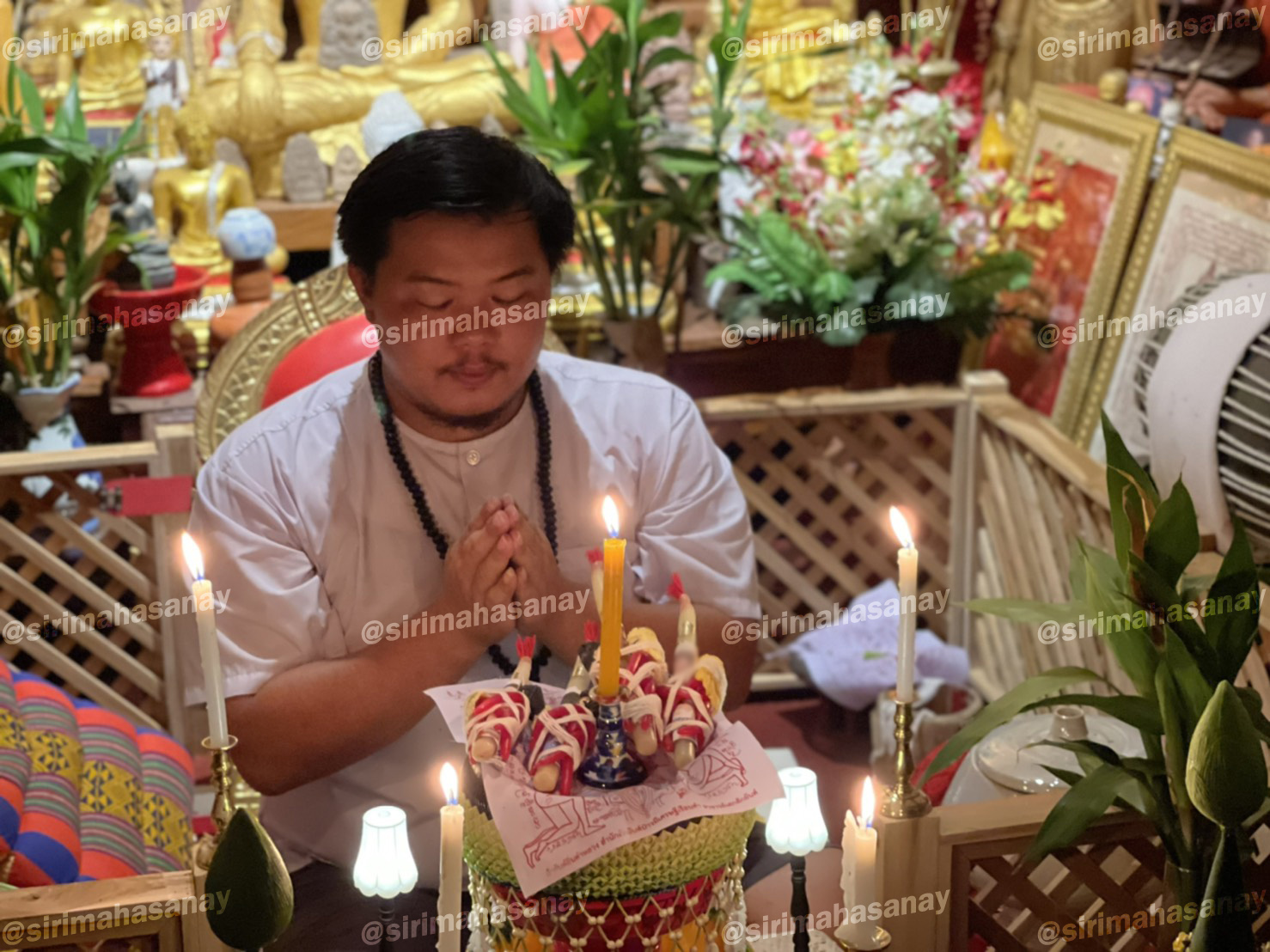 พิธีจุดเทียนเรียกจิต อาจารย์เสก สำนักสักยันต์ป๋ารมีเศรษฐีเรือนคำ