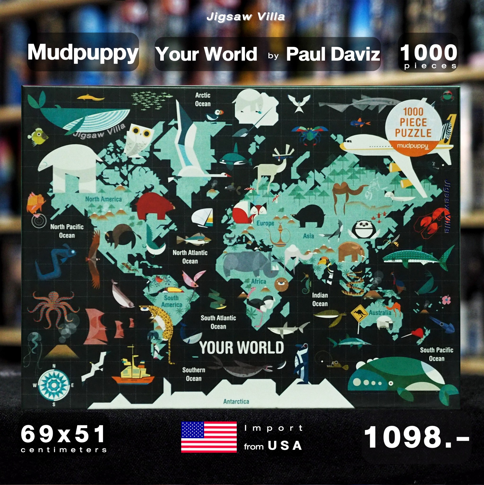 Mudpuppy - Your World by Paul Daviz 1000 pcs.