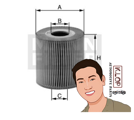HU722Z ไส้กรองน้ำมันเครื่อง AUDI A4 (8K), A5 (8T,8F), A6 (4F,C6), Q5 (8R), Q7 (4L) 3.0TFSI, 3.2 : MANN-FILTER แท้นำเข้ายุโรป