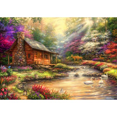 Bluebird Puzzle - Brookside Retreat by Chuck Pinson 1000 pcs.