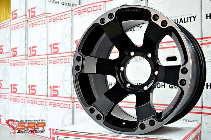 ROAR OFFROAD ขอบ16 นิ้ว 6รู XMPT/BLACK CL-BLACK FLAT