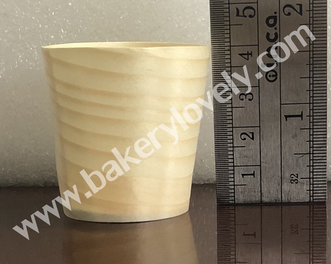 ถ้วยไม้ ขนาด สูง 4 cm เส้นผ่านศูนย์กลาง 4 cm