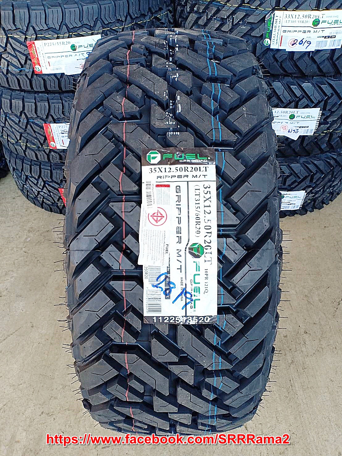 FUEL OFF-ROAD GRIPPER M/T 35x12.50R20 ยางใหม่ มัดเทอร์เรน