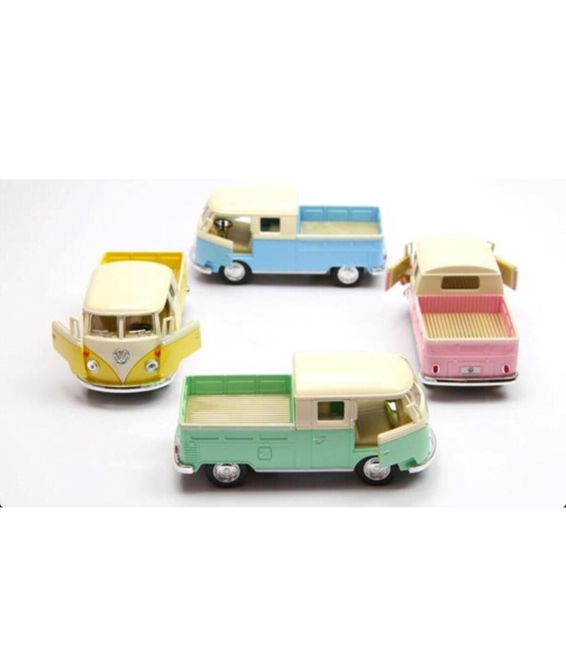 1963 Volkswagen Bus Double Cab Pickup โมเดลรถเหล็ก (ปลีก-ส่ง)