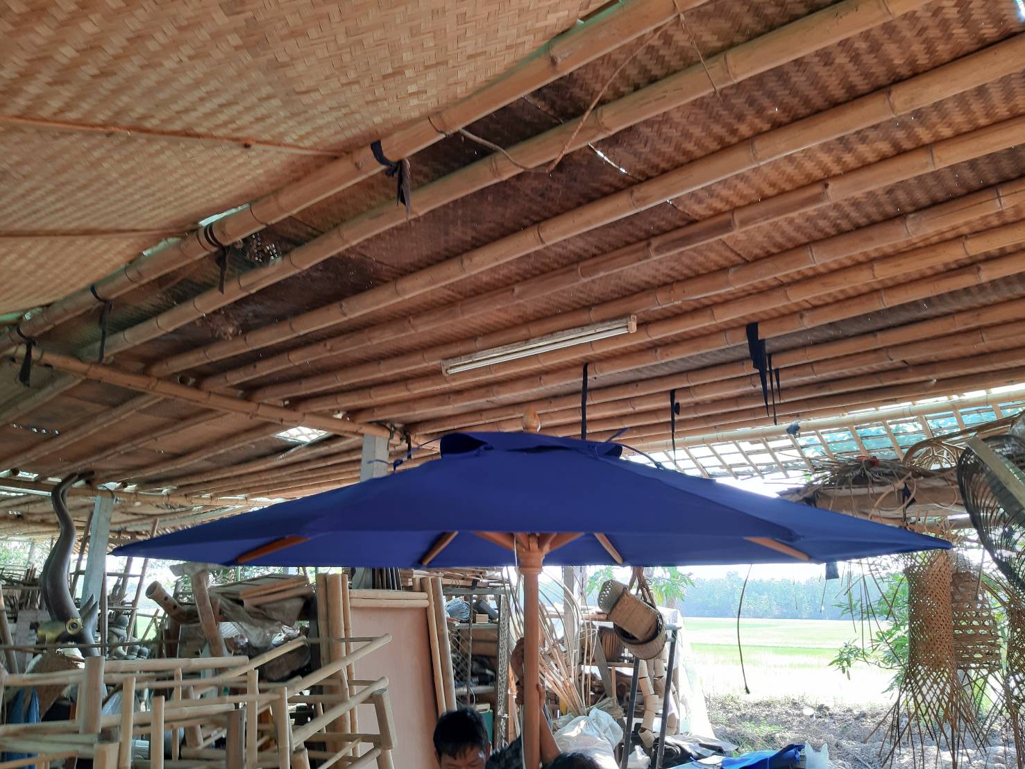 ร่มไม้ 50 นิ้ว ผ้า ซัลเบลล่า sunbella wood umbrella