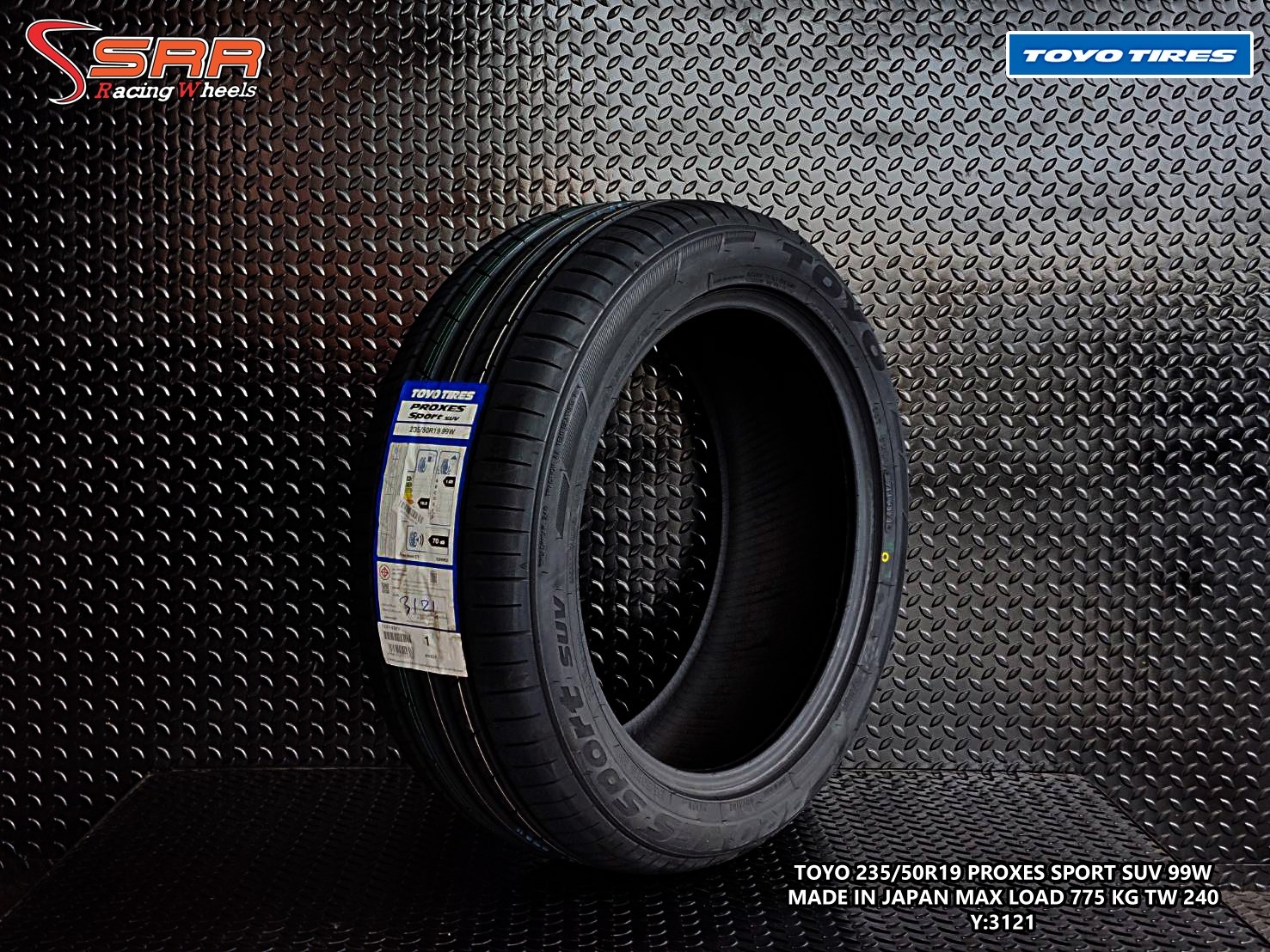 TOYO PROXES SPORT SUV 235/50R19 ยางใหม่ปี2021 ราคาพิเศษ