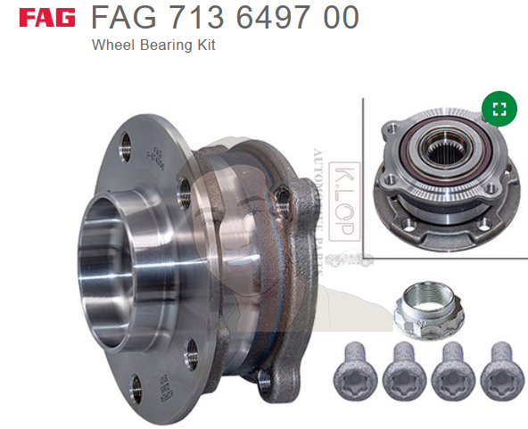 ยี่ห้อ FAG Kit ดุมล้อหน้า BMW E70 E71 F15 F16 ( 1 ข้าง )