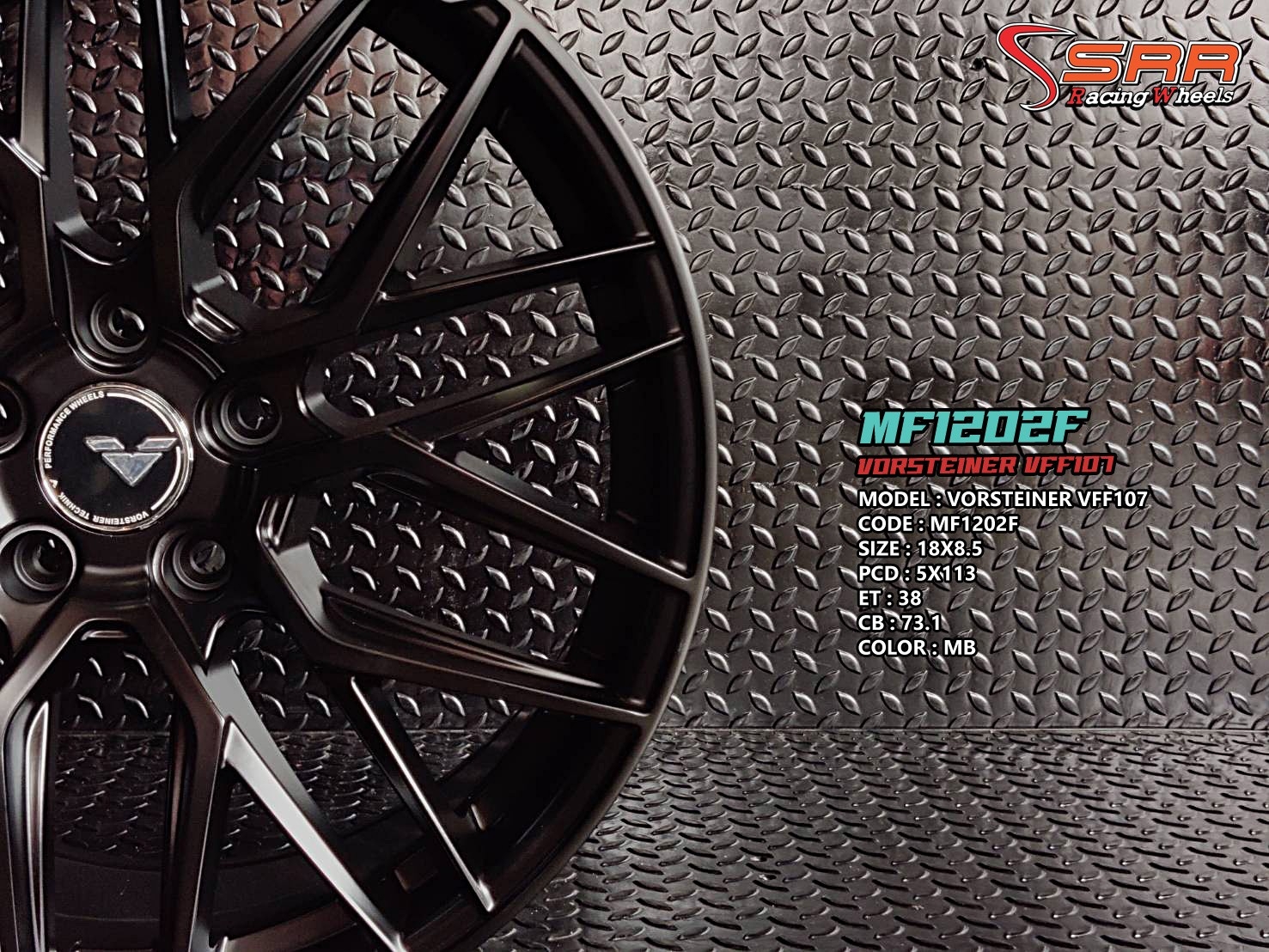 Vorsteiner V-FF 107 ขอบ18 5H113 ET38 MB มีจำหน่ายที่ร้านSRR