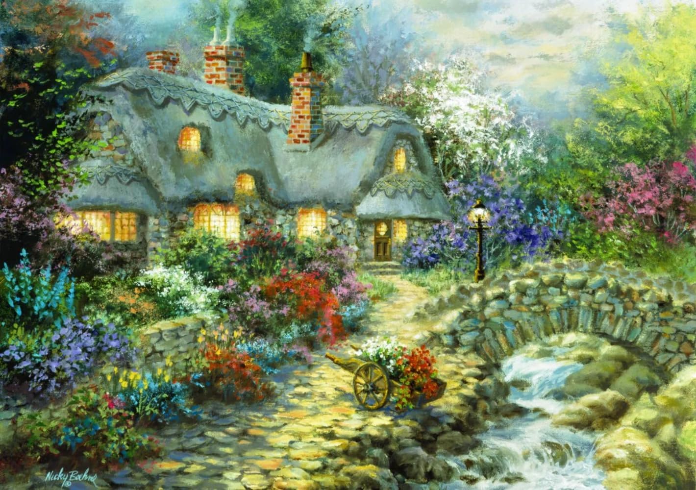 Bluebird Puzzle - Country Cottage by Nicky Boehme 1000 pcs.