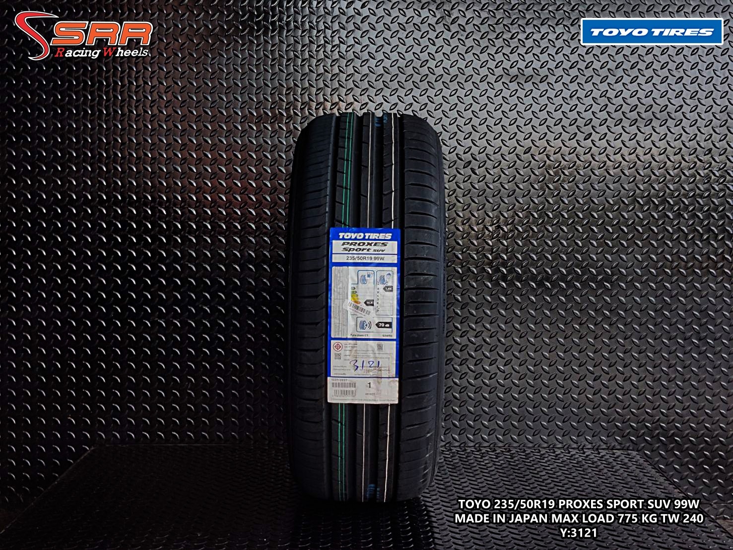 TOYO PROXES SPORT SUV 235/50R19 ยางใหม่ปี2021 ราคาพิเศษ