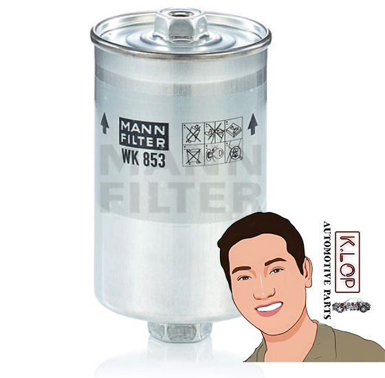 WK853 ไส้กรองเบนซิน (VOLVO) 740, 940 I, 940 II, 960, S90, V90 / SAAB 900 I & II, 9000 : MANN-FILTER แท้นำเข้ายุโรป