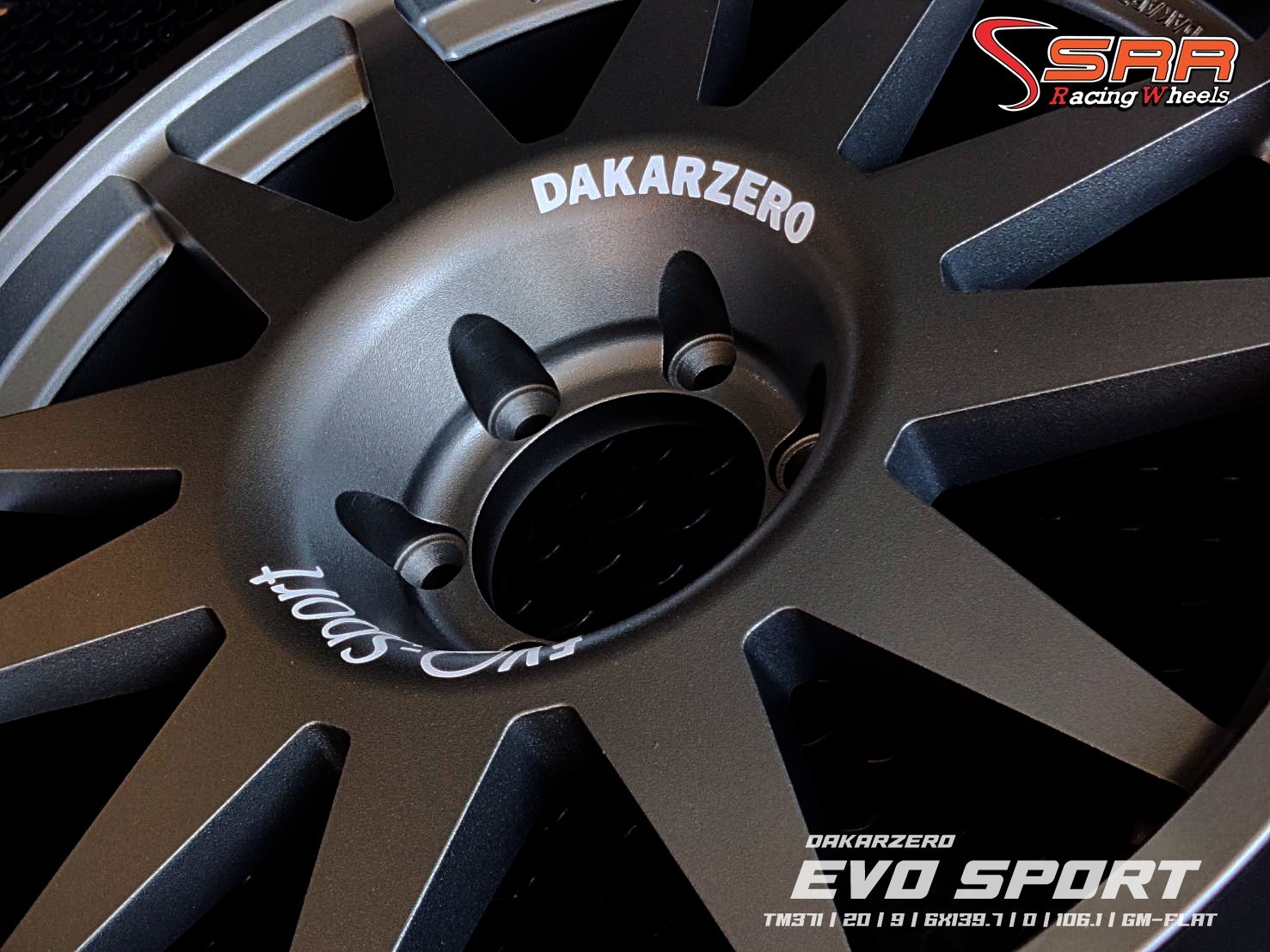 EVO SPORT ล้อไทย ขอบ20 นิ้ว 6H139.7 ET0 GM-FLAT มีจำหน่ายที่SRR