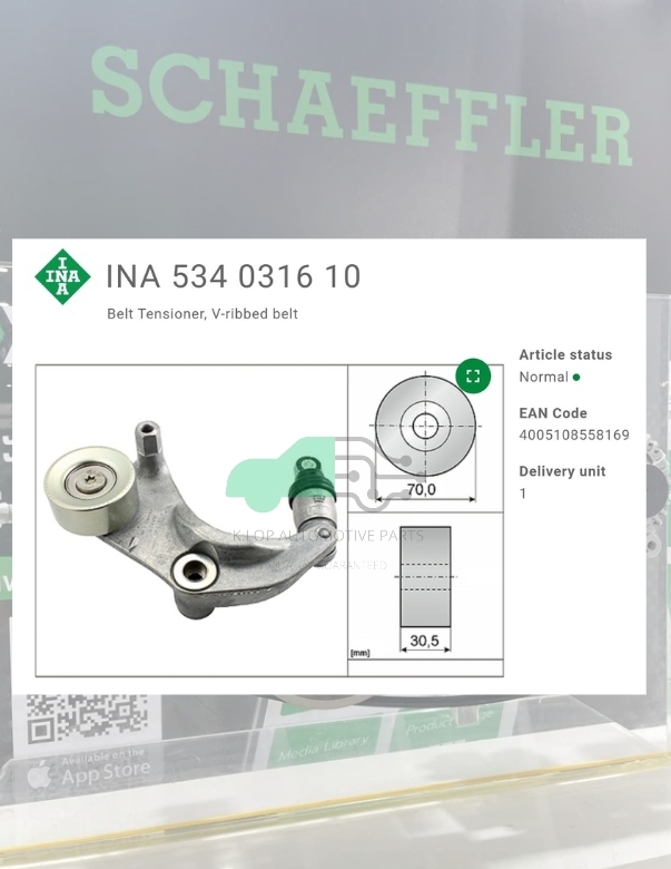 ชุดตั้งสายพาน(INA) : R18A Civic FD 1.8 ปี 07, R20A CRV0712, AC08 2.0