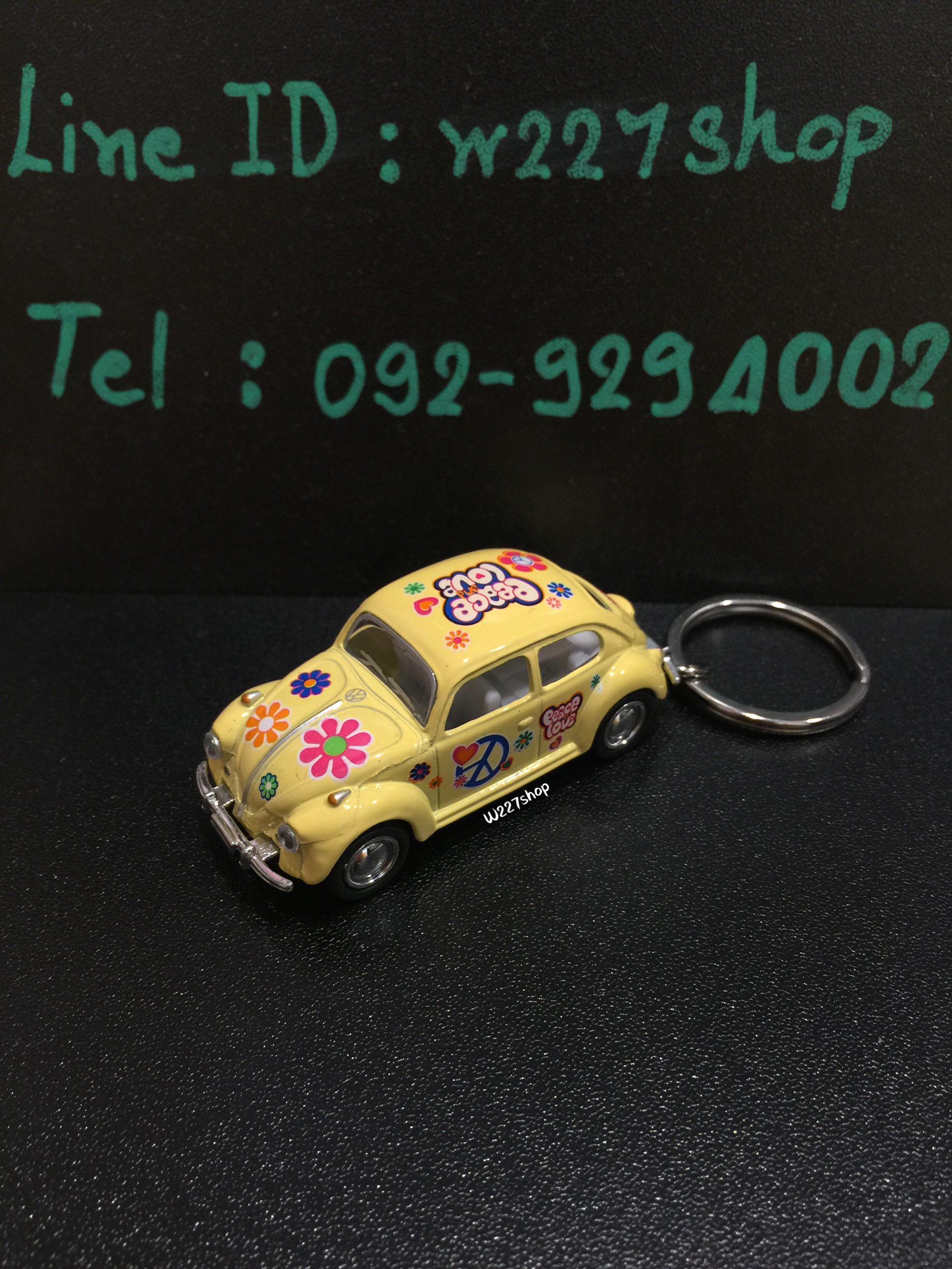 พวงกุญแจ โมเดลรถเหล็ก โฟล์คเต่า 1967 Volkswagen Classical Beetle scale 1:64 ขนาด 2.5 นิ้ว กดลาน (ปลีก-ส่ง)